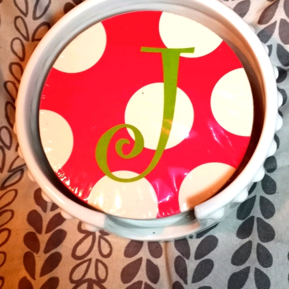Coasters with holder